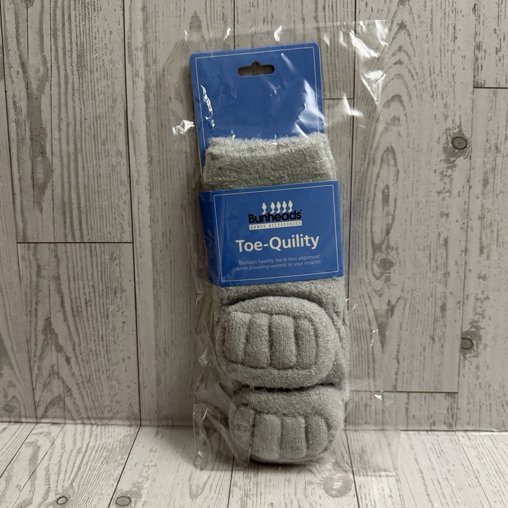 Bunheads Ballet Fuzzyโ Socks Toe-Quility Toe Spreader OS Gray Sherpa Warm Soft
